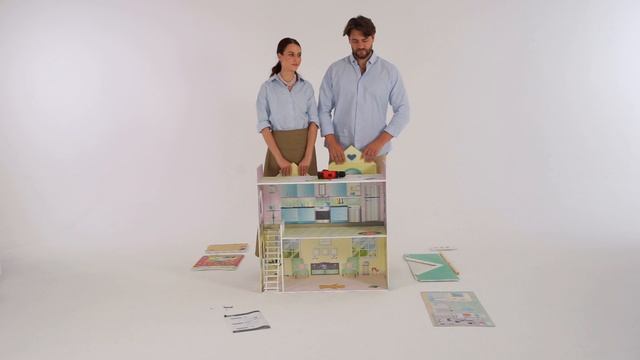 Видео сборка Кукольный домик для девочек "Жозефина Гранд", с мебелью (11 предметов в наборе) смотреть онлайн