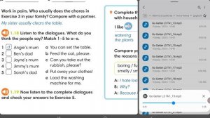 Go Getter 3 student's book audio 1.19 ex. 6 p. 11