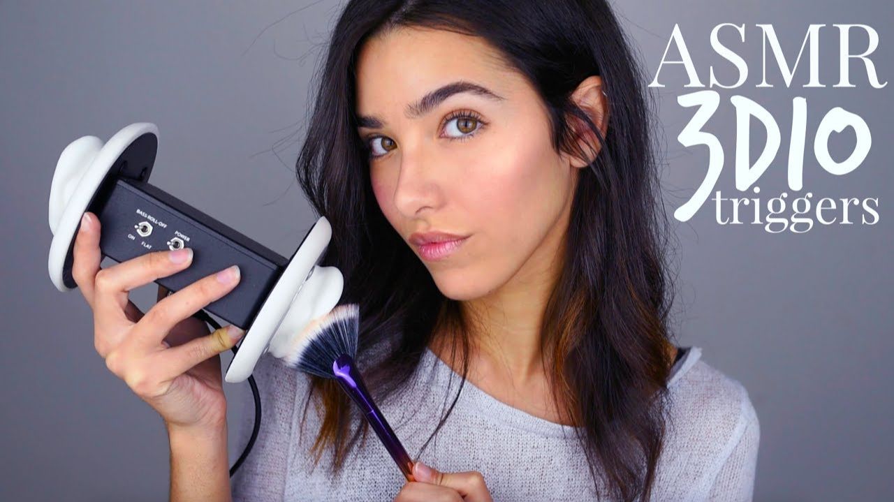 ASMR 1H 3DIO TRIGGERS: intense TINGLES! (Ear brushing, ear massage, ear cleaning, tapping...) смотреть онлайн