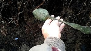 Серебряная немецкая фамильная ложка.