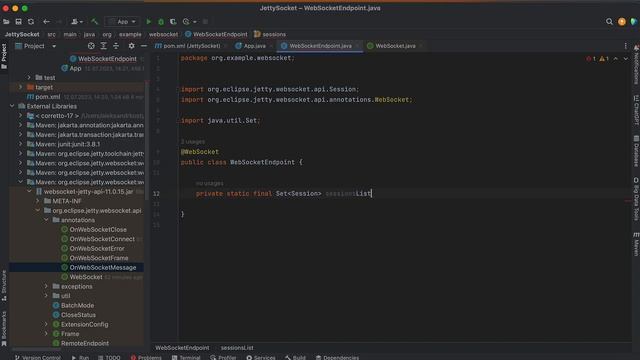 WebSocket + Jetty. смотреть онлайн