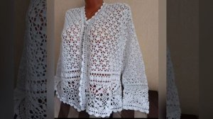 🌸Кардиган, жакет женский, ажурный ,вязаный крючком 🌸