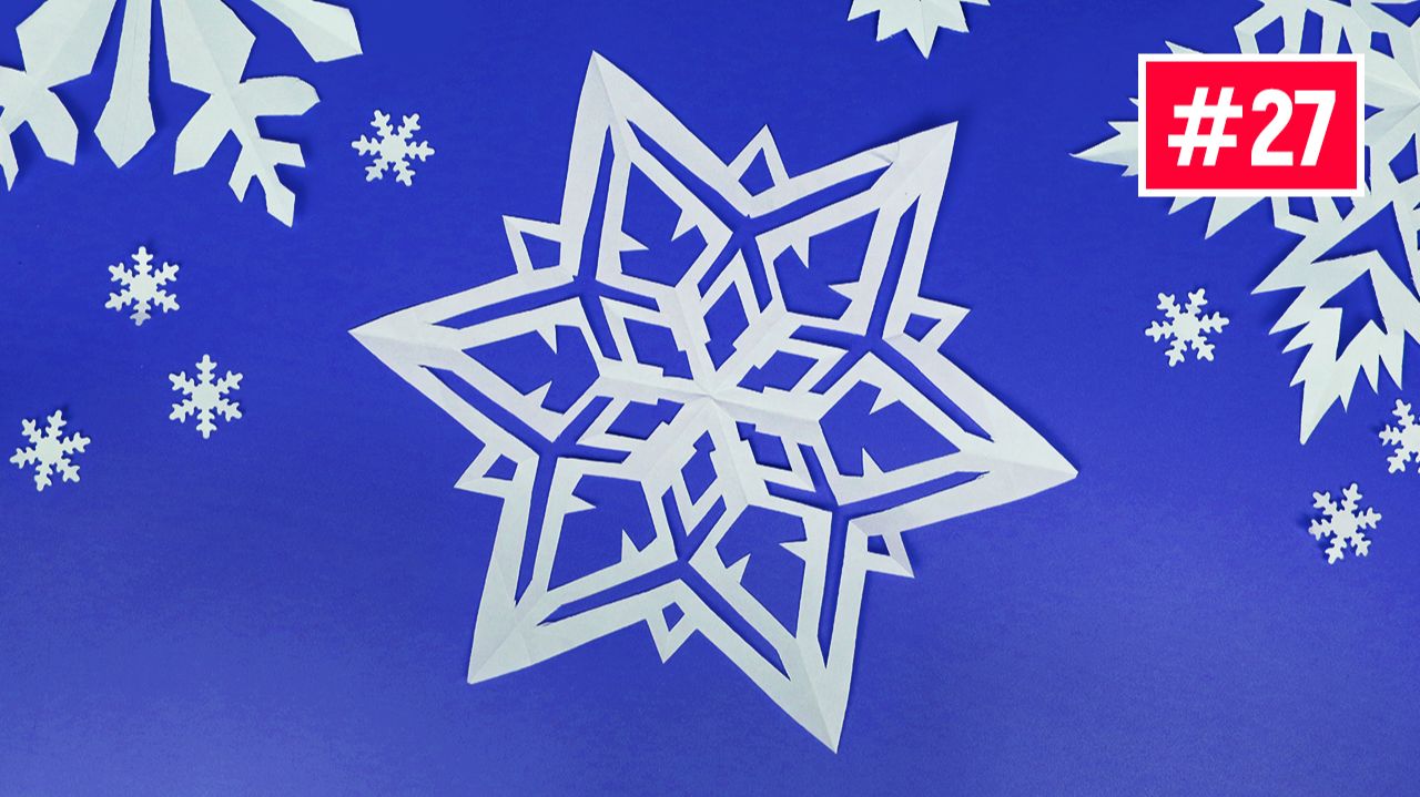 Снежинка из бумаги в школу на Новый год / Бумажные снежинки своими руками