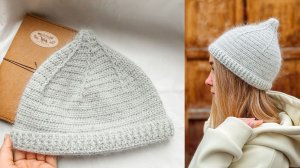 Шапка с пимпкой крючком | Мастер-класс для начинающих