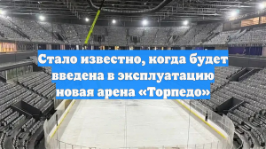 Стало известно, когда будет введена в эксплуатацию новая арена «Торпедо»