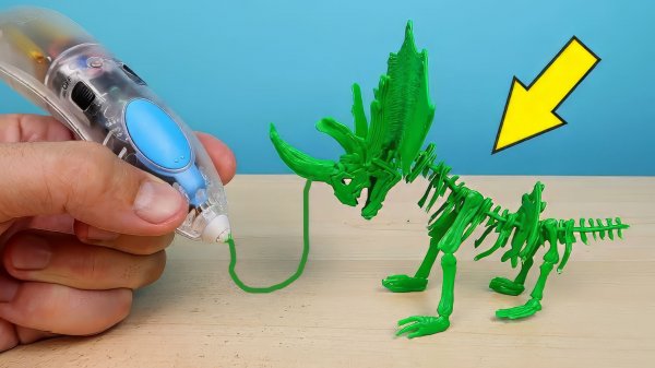 Новая Прозрачная 3Д Ручка! Рисую Скелет Динозавра! alex boyko