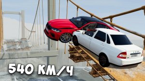 ТОХА ПОРУГАЛСЯ С ТОРТИКОМ! ВПЕРВЫЕ ПРОБУЮ ПЕРЕЛЕТЕТЬ ОГРОМНЫЙ РАЗРУШЕННЫЙ МОСТ В BEAM NG DRIVE