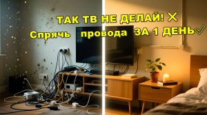 Как спрятать провода от телевизора на стене - Решение