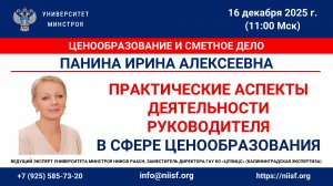 Панина И.А. Практические аспекты деятельности руководителя в сфере ценообразования