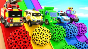 Мультики про машинки - Весёлый мультик учим английский язык с детьми - Мультфильмы для малышей