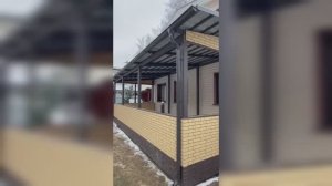 Обшивка навеса фасадной панелью