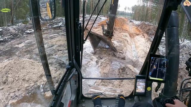 Строительство, лесная дорога , дренажные работы смотреть онлайн