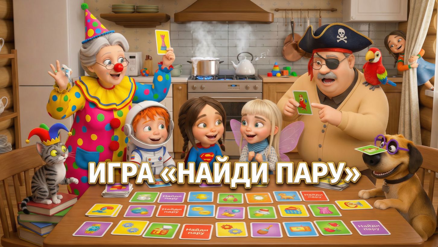 Игра «Найди пару» для детей 2–4 лет 🧠 Развиваем память и внимание | Логическая игра для малышей смотреть онлайн