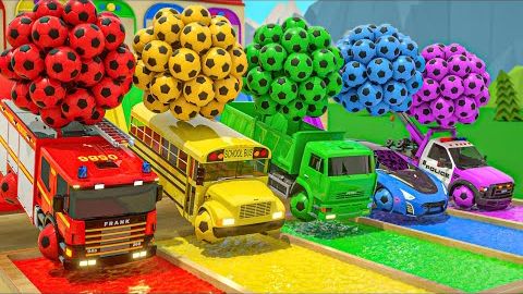 Песня Baby Shark + Wheels On the Bus — «Футбольный мяч, футбольные колёса» — Детские песенки смотреть онлайн