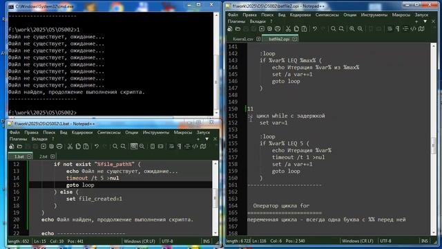 os005 Основы Bat: управляющие операторы смотреть онлайн