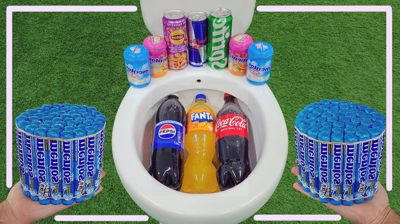 Мультики для детей и малышей. Эксперемент с Скибиди Туалет. Смываем Ментос и сладкие газировоки смотреть онлайн