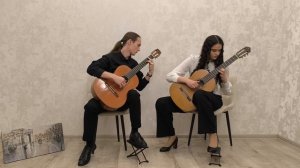 Дуэт гитаристов Сахно Лука, Попова Мария - С. Руднев Обработка р.н.п. "Живёт моя отрада"