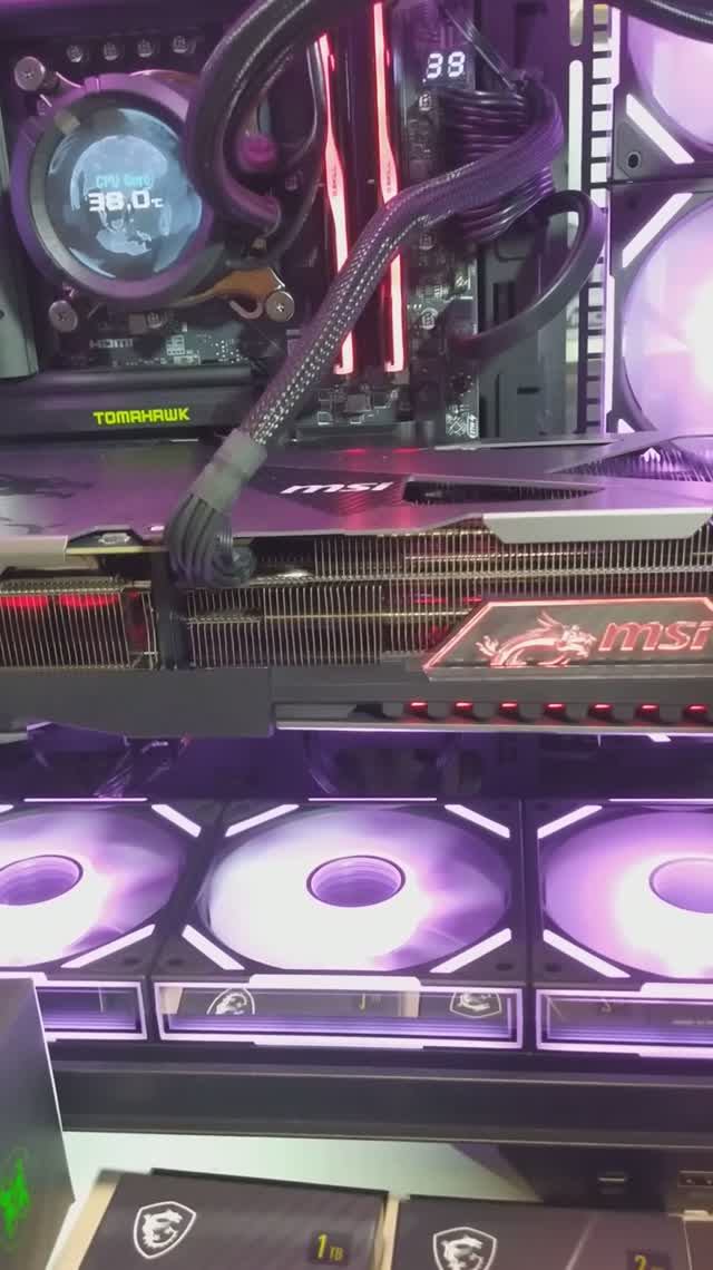 MSI RTX 5080 VANGUARD и компьютер для неё на Intel Core Ultra 9 285K в корпусе MSI MAG PANO 100R PZ. смотреть онлайн