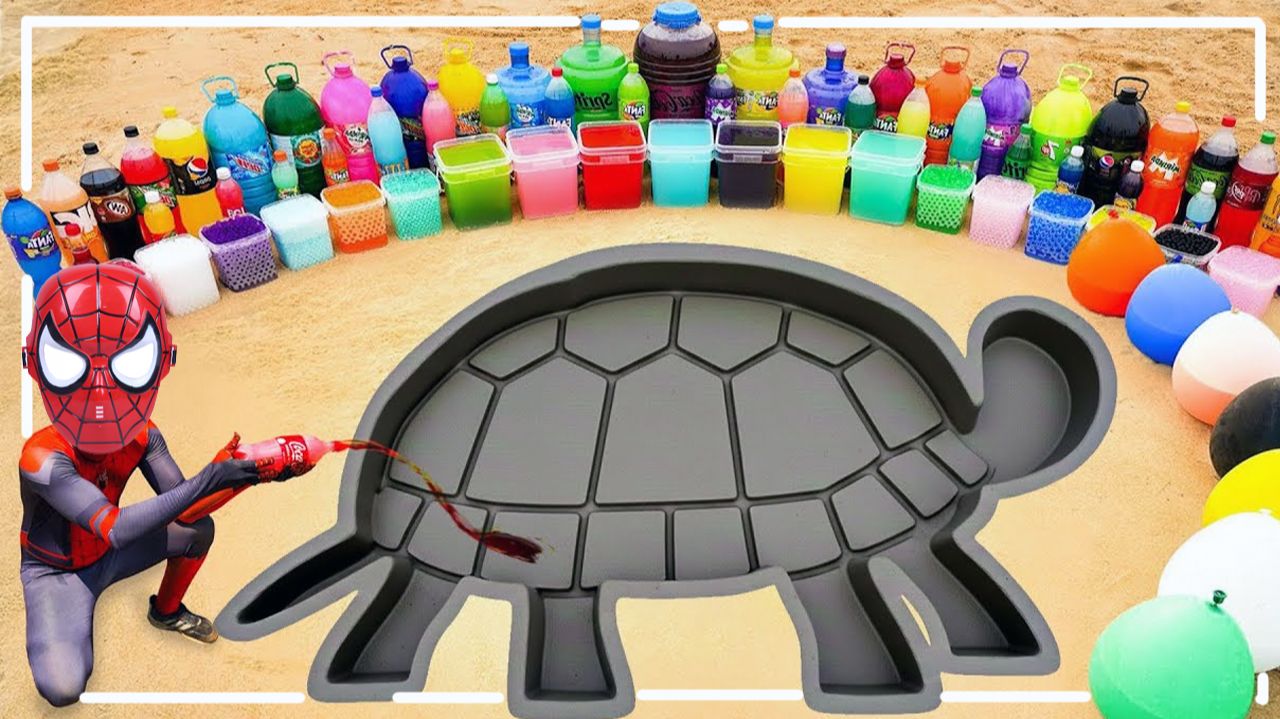 Мультики для детей. Эксперимент с песком. Копаем яму в форме черепахи. Мультики малышам смотреть онлайн