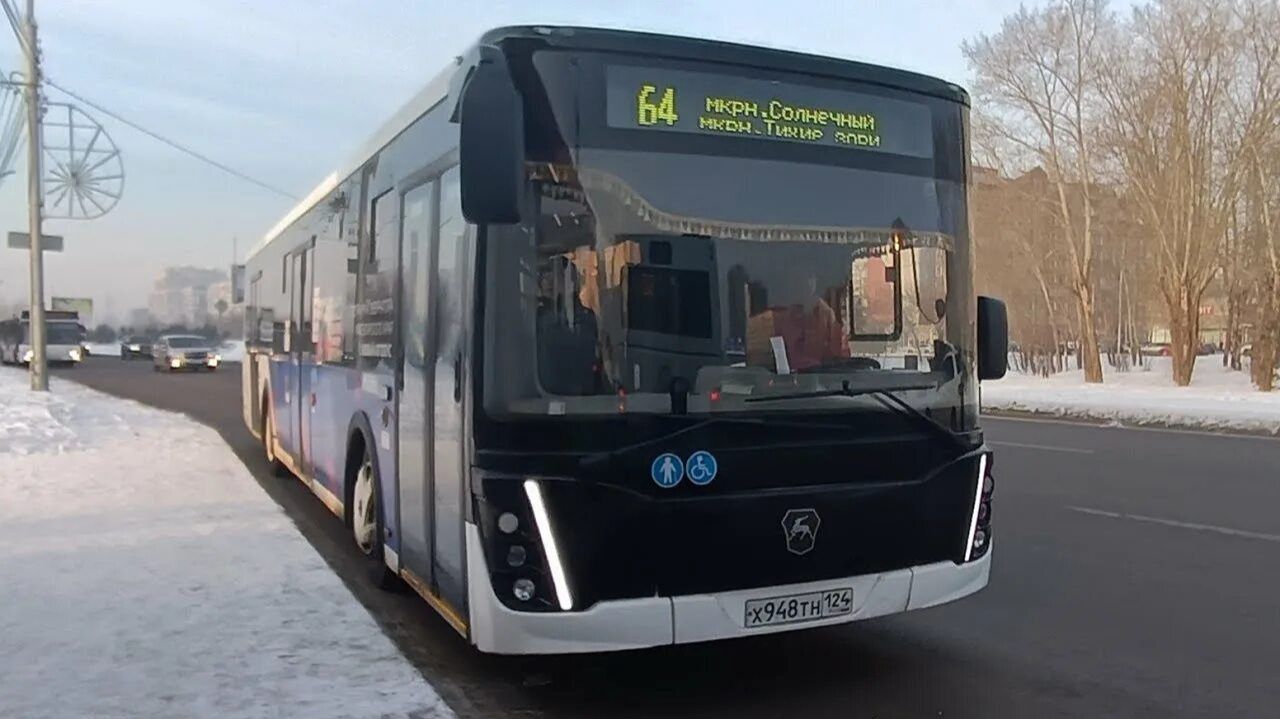 Поездка на ЛиАЗ-5292.65 по маршруту 64 смотреть онлайн