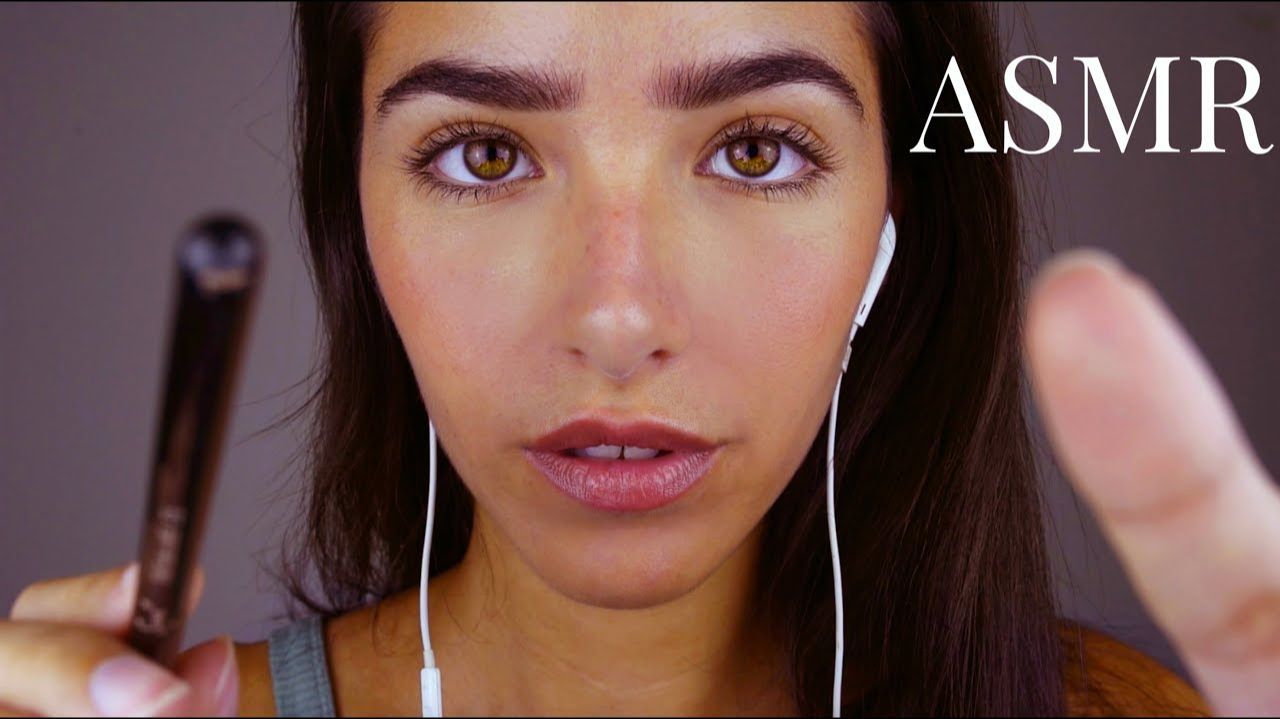 ASMR Tracing on Your Face + Inaudible/Unintelligible Whispering (lots of mouth sounds lol) смотреть онлайн