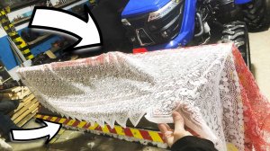 Лакшери отвал. Покрасил снего отвал-лопату через тюль. НА МИНИ ТРАКТОР РУСИЧ 404