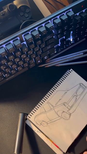 Рисую Pontiac Gto тг:Немудрый #скетч #рисунок #автомобиль #sketch #pontiac