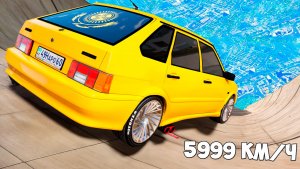 Спуск с горы без тормозов на чит тачках в ГТА 5! Эксперимент в GTA 5 Online