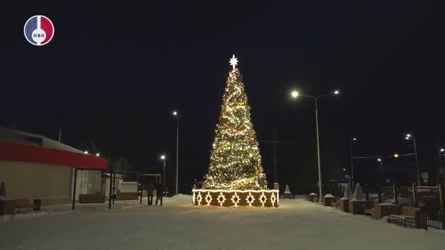 Новая современная елка установлена в центре села Тарасково смотреть онлайн