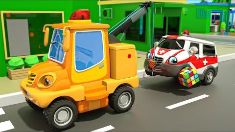 Десять в постели — колёса в форме кубика Рубика — детские стишки и песенки смотреть онлайн