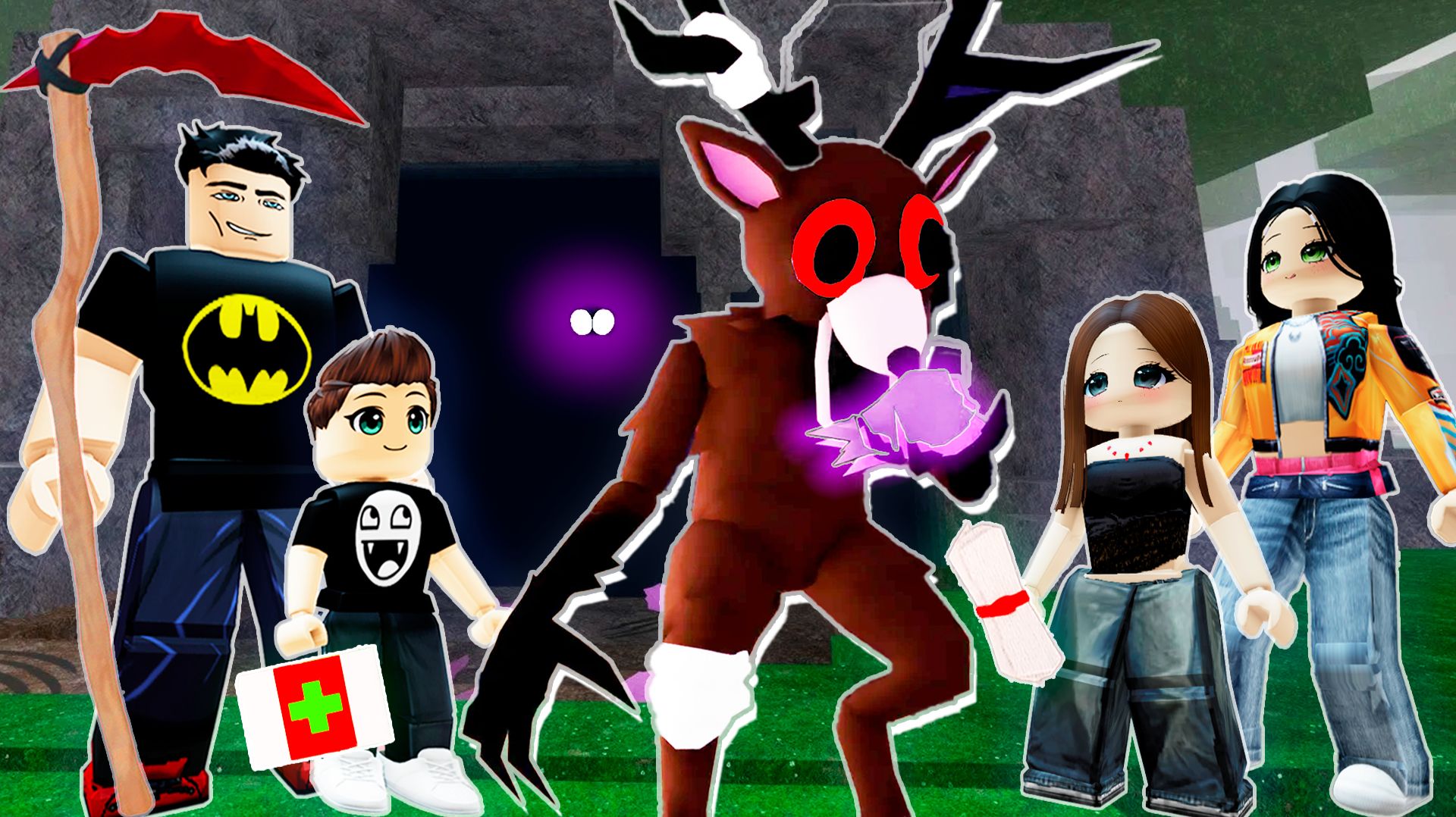 Как мы СПАСАЛИ ОЛЕНЯ 🦌 99 НОЧЕЙ в ЛЕСУ Roblox | Семейное прохождение Роблокс