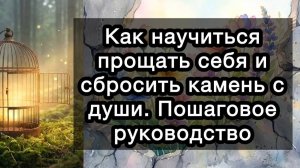 Как научиться прощать себя и сбросить камень с души. Пошаговое руководство