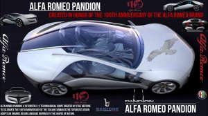 Концепт Alfa Romeo Pandion (2010).Футуристическое технологичное купе, созданное студией Bertone.