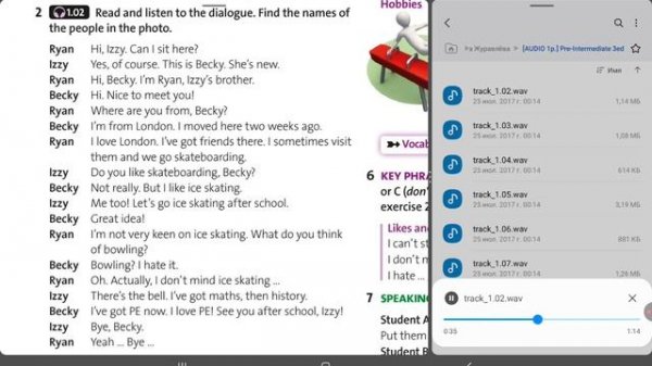 Solutions Pre-Intermediate Student's Book audio 1.02 ex. 2 p.4