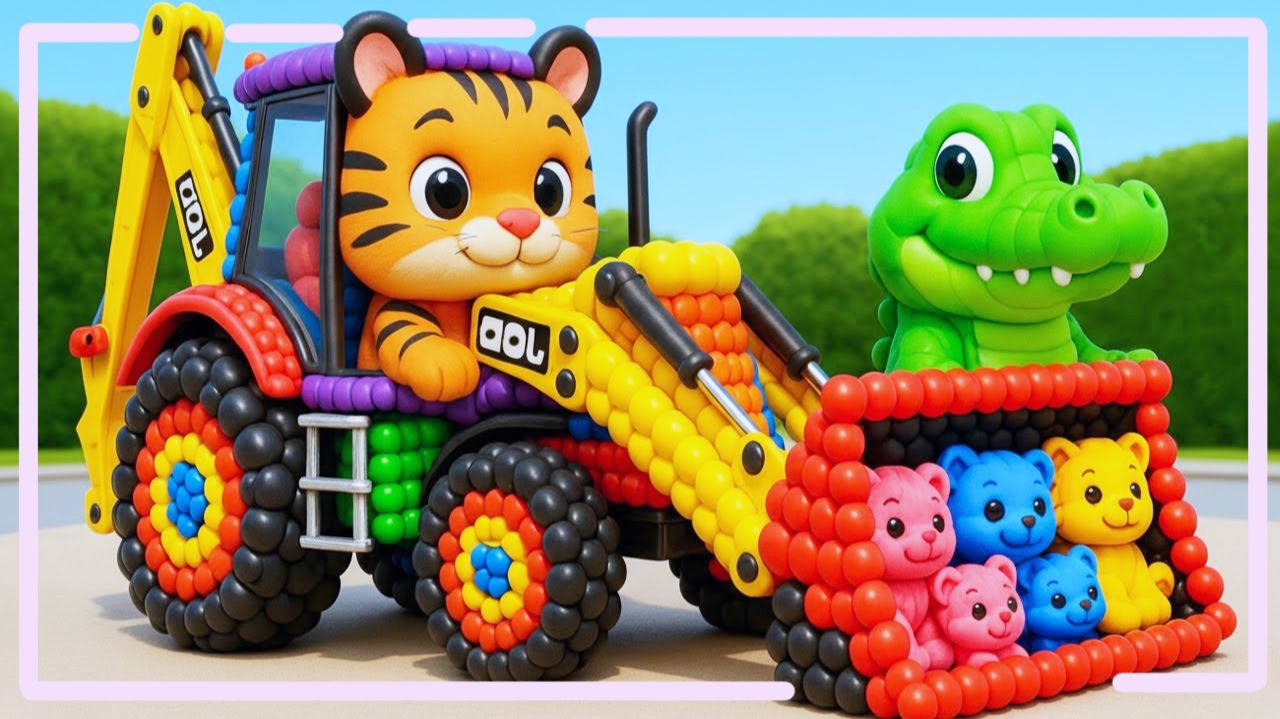 Мультики для детей и малышей. Волшебная яркая Трансформация воздушных шариков в машинки и грузовички смотреть онлайн