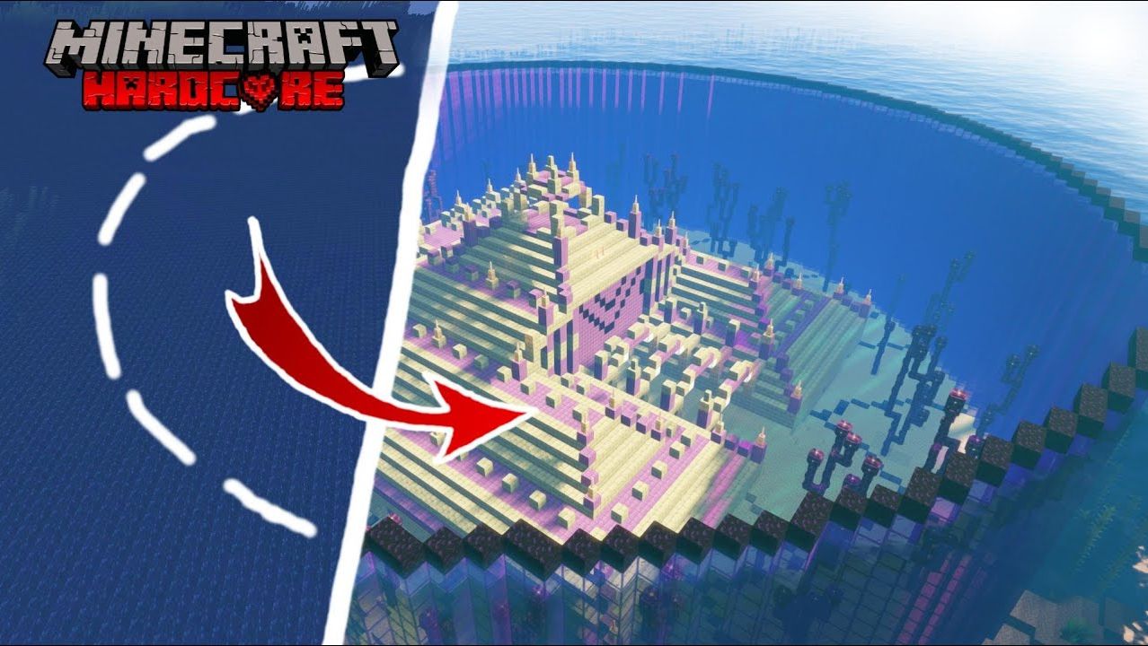Я объединил ПОДВОДНЫЙ МОНУМЕНТ и ГОРОД КРАЯ в Майнкрафт ХАРДКОРЕ! смотреть онлайн