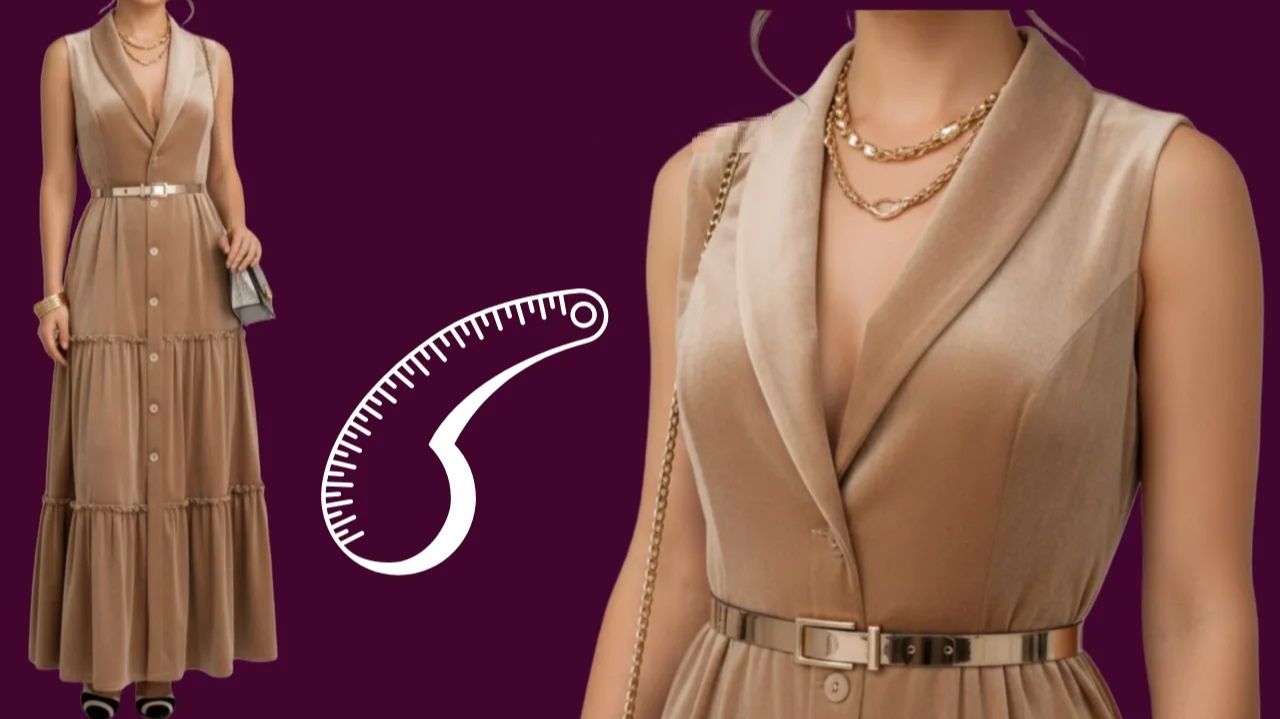 Моделированиеплатья-макси с воротником-шалью смотреть онлайн