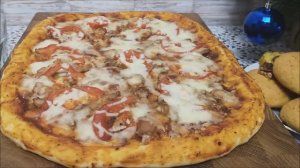 Пицца в духовке с курицей. ТЕСТО для ПИЦЦЫ. Домашняя пицца рецепт