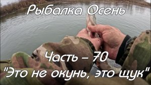Рыбалка Осень. Часть - 70. "Это не окунь это щук".