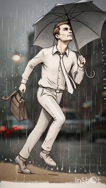 #дождь #арт рисунок+ии смотреть онлайн