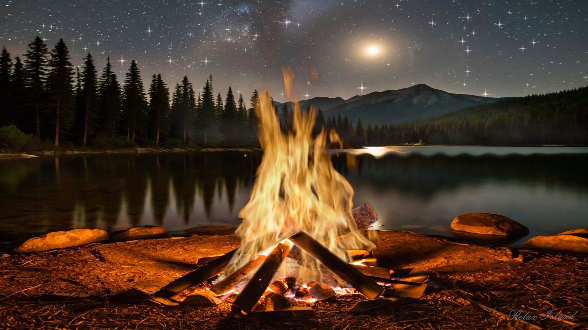 ✨ ДУШЕВНАЯ УСПОКАИВАЮЩАЯ МУЗЫКА ДЛЯ СНА 🎵 РАССЛАБЛЯЮЩАЯ МУЗЫКА ДЛЯ МЕДИТАЦИИ НА БЕРЕГУ У КОСТРА смотреть онлайн