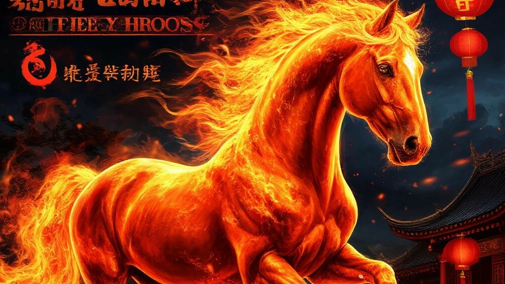 🎄Лошадь .Открытка. Огненная лошадь.Год лошади.🎄 смотреть онлайн