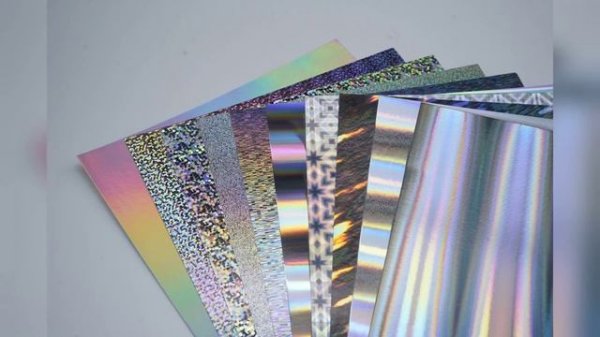 фольга радуга Серебро или золото Металлизированная пленка #metalizedpaper #laminatedpaper
