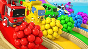 Мультики про машинки - Детские машинки и футбольные мячи - Детские песенки - Мультики для детей