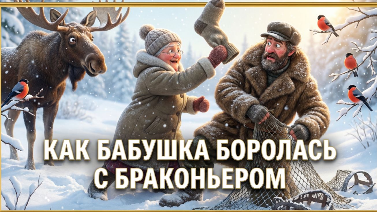 Как бабушка боролась с браконьером ❄️ Зимняя сказка для детей | Приключения в пурге смотреть онлайн