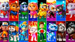 Мультики для Детей Щенячий Патруль КОТЫ Tiles Hop - МАРШАЛЛ, ГОНЩИК, РОККИ, СКАЙ