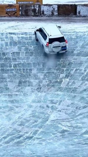 Toyota Prado и ледовый бассейн