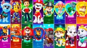 Мультики для Детей Щенячий Патруль Tiles Hop - ТРАКЕР, ГОНЩИК, РАЙДЕР, МАРШАЛЛ