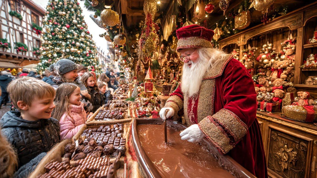 Нюрнберг, Германия - Очаровательная прогулка по самому красивому рождественскому рынку Германии смотреть онлайн