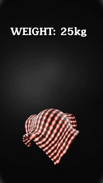 3D-моделирование ткани весом 1 кг против 1000 кг - Приятная анимация смотреть онлайн